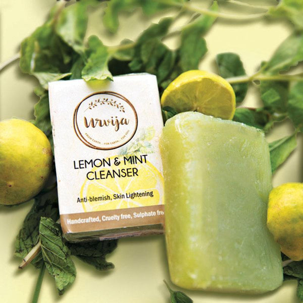 Natural Lemon and Mint Facial Cleanser, 90g (Pack of 2)