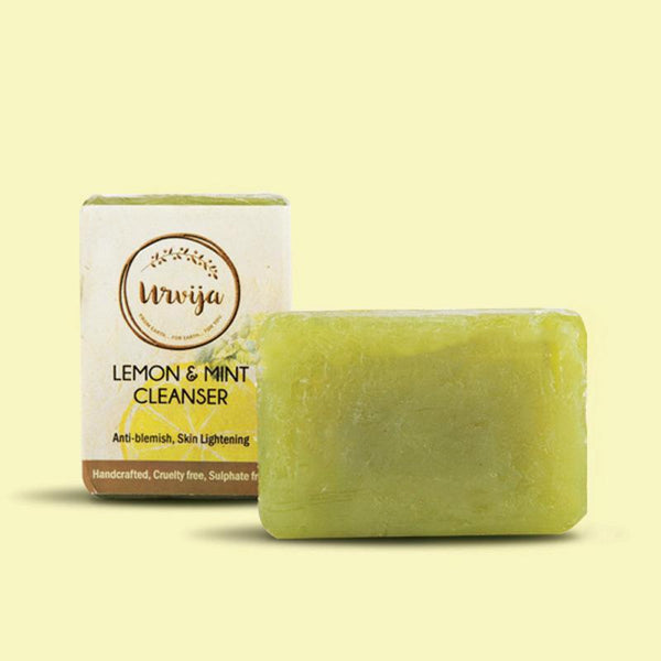 Natural Lemon and Mint Facial Cleanser, 90g (Pack of 2)