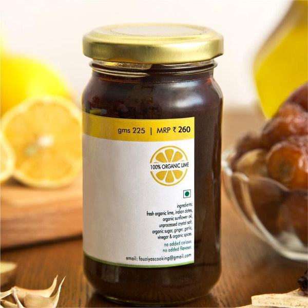 Natural, Handmade Lime Date Pickle Chutney, 225g