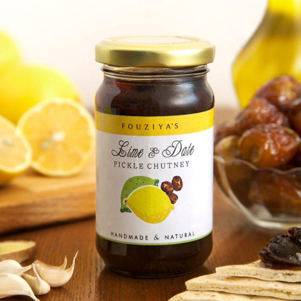 Natural, Handmade Lime Date Pickle Chutney, 225g