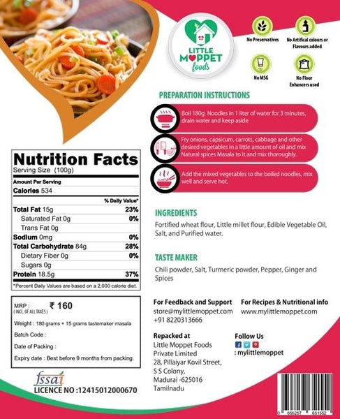 Kutki/ Samai (Little Millet) Noodles, 180g