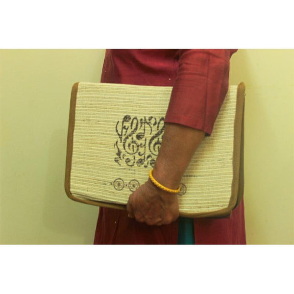 MacBook Air Sleeve Made with Woven Banana and Hibiscus Fibre - Symphony Motif