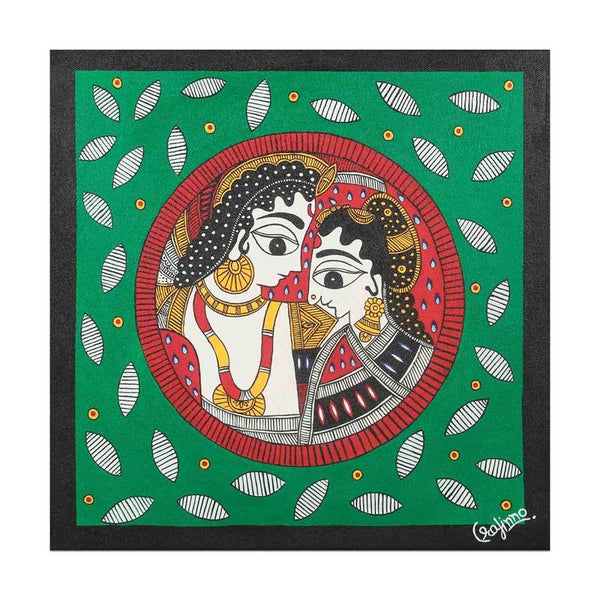 Hand Painted Madhubani Camaraderie Painting