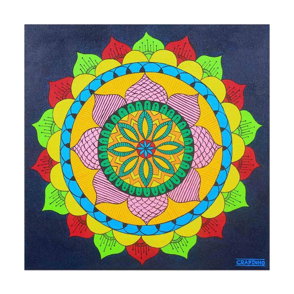 Hand Painted Mandala Illusion Painting