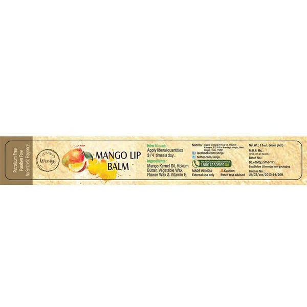 Natural Mango Lip Balm, 15ml - Pack of 2
