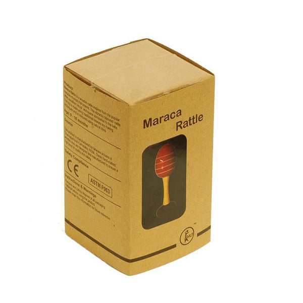 Hand-Crafted Wooden Maraca Rattle Toy
