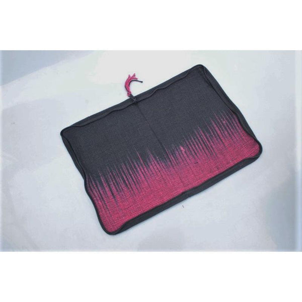iPad Sleeve Made with Hibiscus Fibre - Maroon with Sun Motif