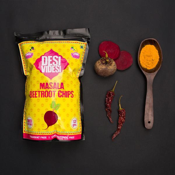 Solar-Dried Beetroot Chips - Masala Flavour (Pack of 2)