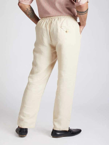 Men's Hemp Casual Pants - Beige