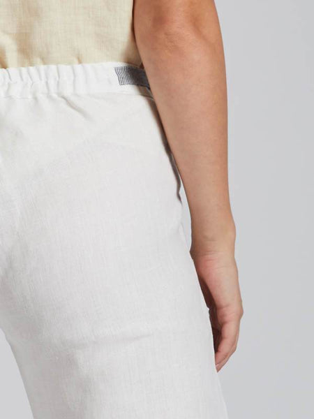 Women's Natural Hemp Culotte Pants - White