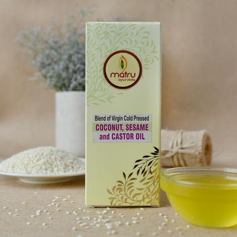 Blend Of Virgin Cold Pressed Coconut, Castor And Sesame Oils, 200ml