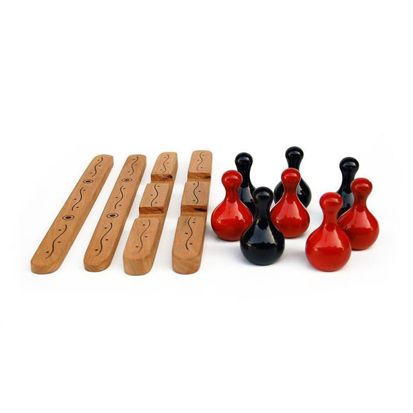 Tic Tac Toe - Hand-Crafted Wooden 4-In-1 Strategy Game