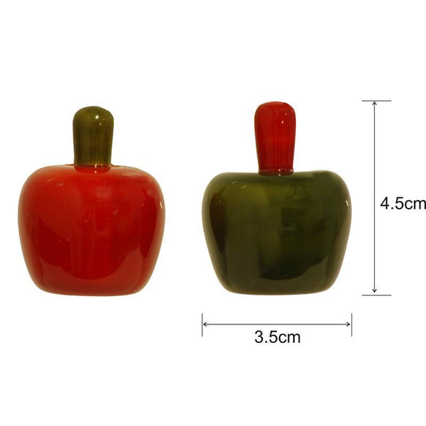 Hand-Crafted Wooden Fridge Magnets - Apples (Set of 2)