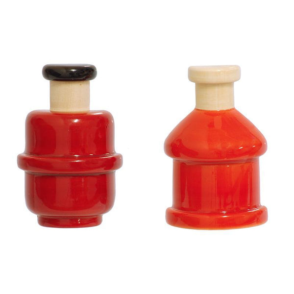 Hand-Crafted Wooden Fridge Magnets - Can and Cylinder (Set of 2)