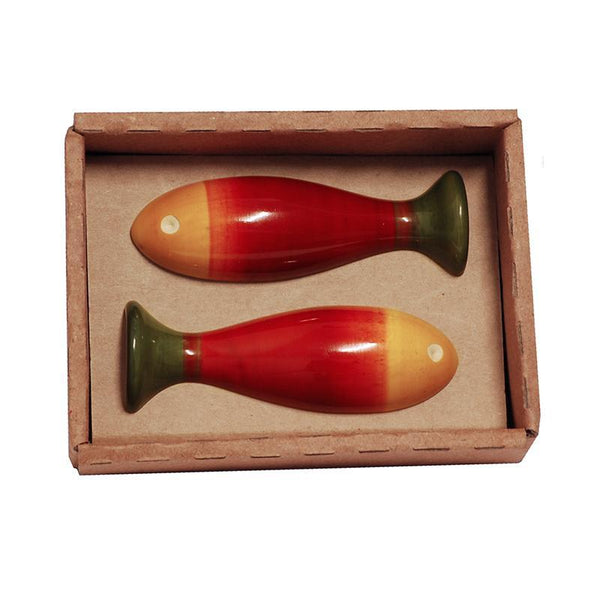 Hand-Crafted Wooden Fridge Magnets - Fish (Set of 2)
