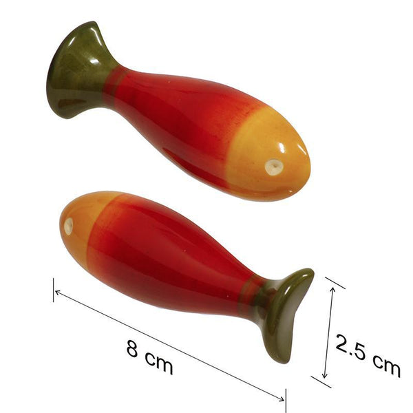 Hand-Crafted Wooden Fridge Magnets - Fish (Set of 2)