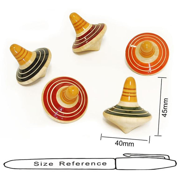Hand-Crafted Wooden Spinning Tops - Tandav Collection (Set of 5)