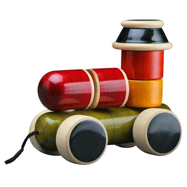 Mr. Engine - Hand-Crafted Wooden Stacker And Pull Toy