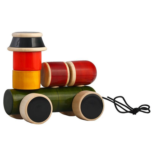 Mr. Engine - Hand-Crafted Wooden Stacker And Pull Toy