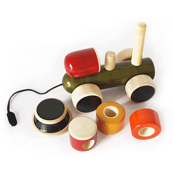 Mr. Engine - Hand-Crafted Wooden Stacker And Pull Toy