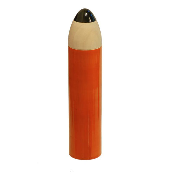 Hand-Crafted Wooden Pencil Shaped Box - Orange