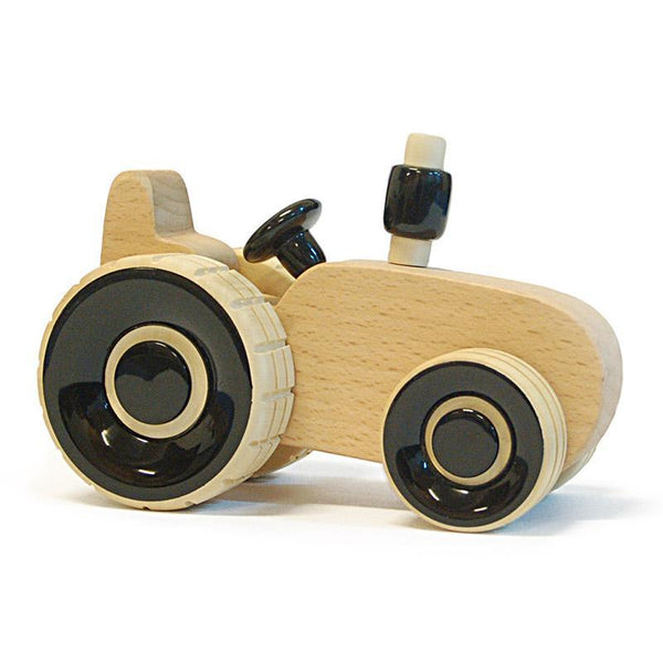 Ippu the Tractor -  Hand-Crafted Wooden Push Toy