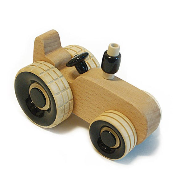 Ippu the Tractor -  Hand-Crafted Wooden Push Toy