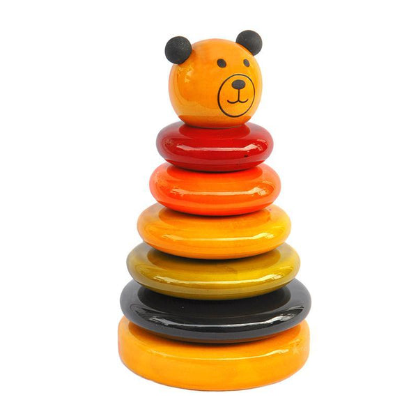 Hand-Crafted Wooden Cubby Stacker Toy
