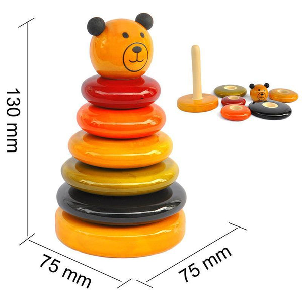 Hand-Crafted Wooden Cubby Stacker Toy