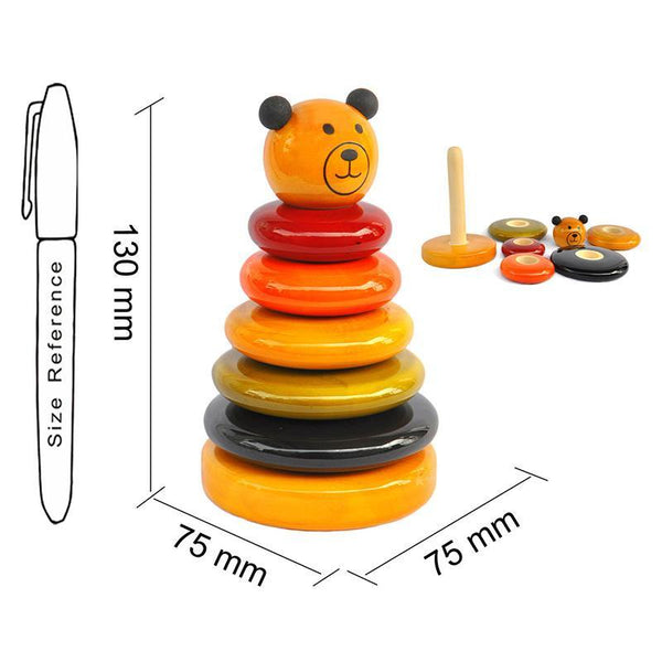 Hand-Crafted Wooden Cubby Stacker Toy