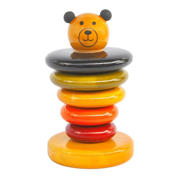 Hand-Crafted Wooden Cubby Stacker Toy