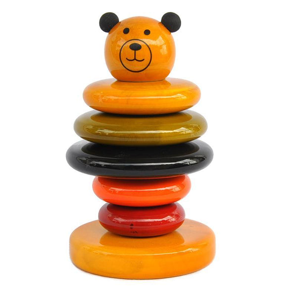 Hand-Crafted Wooden Cubby Stacker Toy