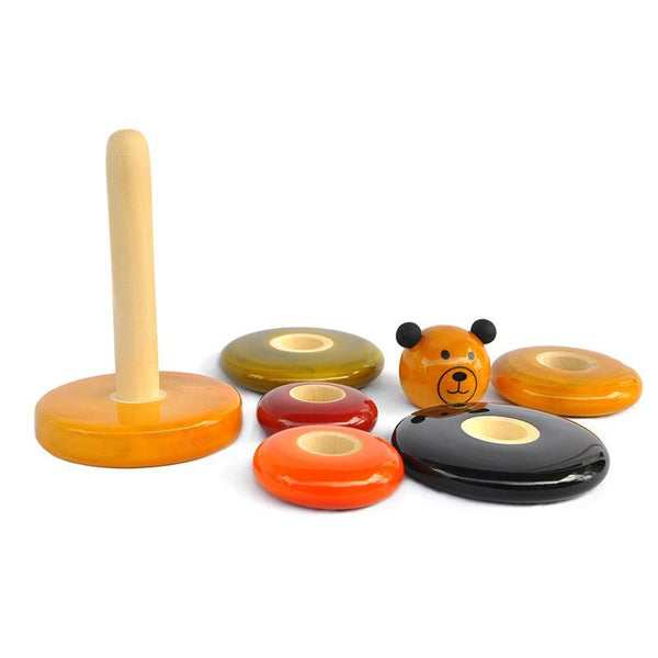 Hand-Crafted Wooden Cubby Stacker Toy