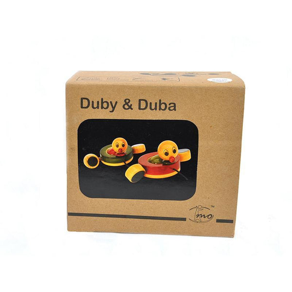Duby and Daba Duck - Hand-Crafted Wooden Paddling Pull Toy