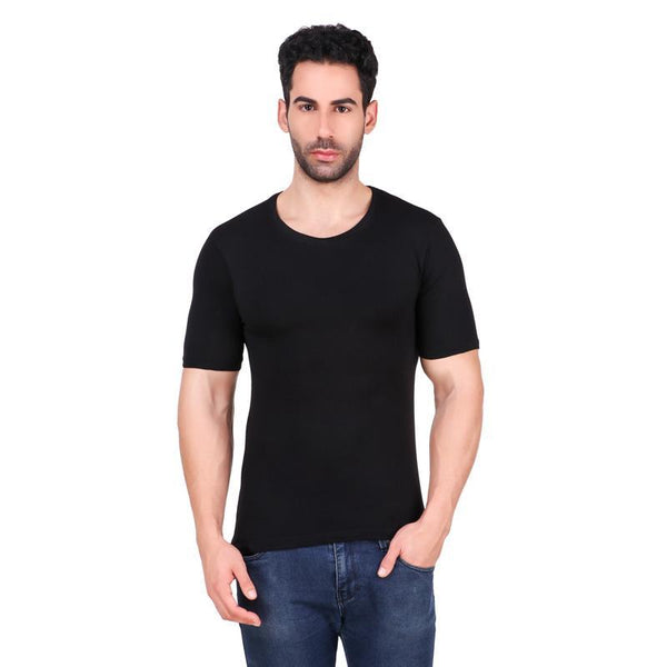 Men's Round Neck Bamboo T-shirt - Black