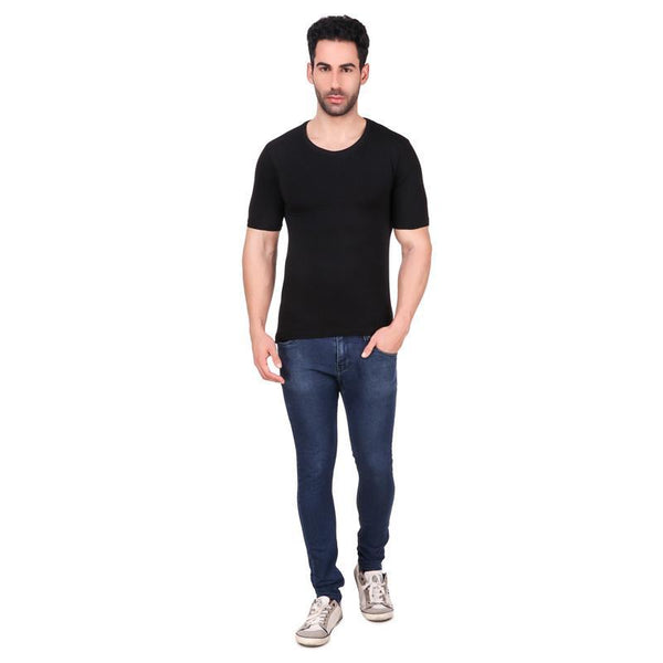 Men's Round Neck Bamboo T-shirt - Black