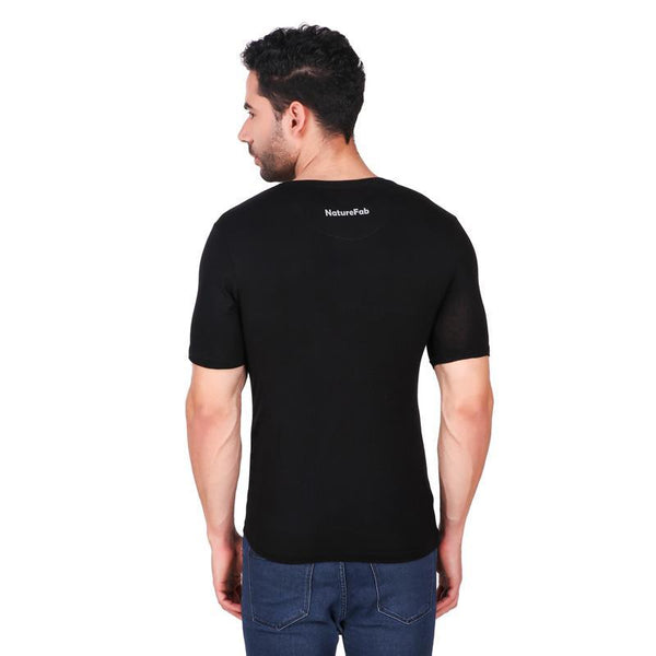 Men's Round Neck Bamboo T-shirt - Black