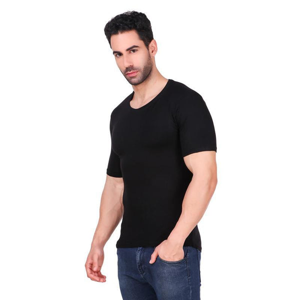 Men's Round Neck Bamboo T-shirt - Black