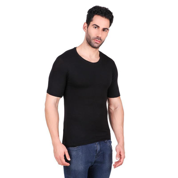 Men's Round Neck Bamboo T-shirt - Black