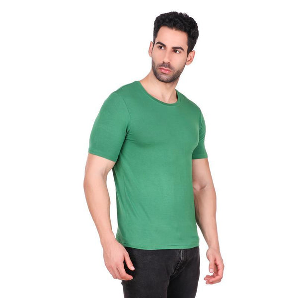 Men's Round Neck Bamboo T-shirt - Green