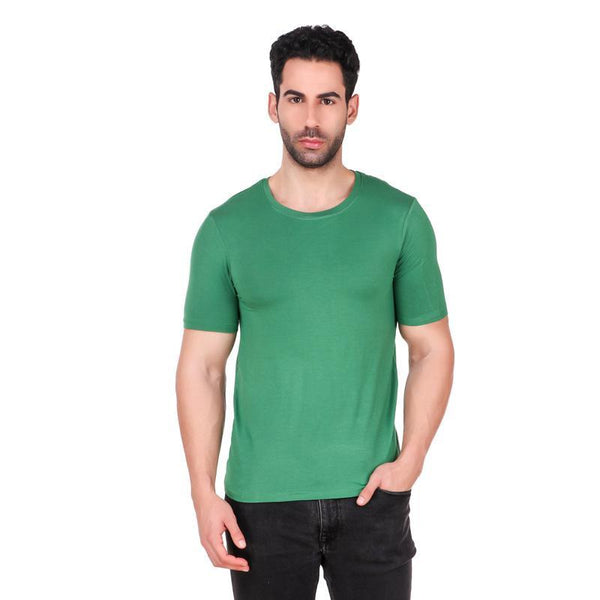 Men's Round Neck Bamboo T-shirt - Green