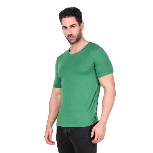 Men's Round Neck Bamboo T-shirt - Green
