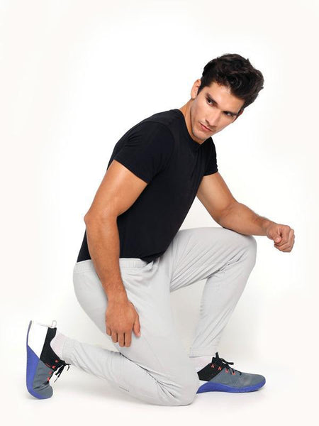 Men's Ankle Length Bamboo Joggers - Harbour Mist (AMFJ001M)