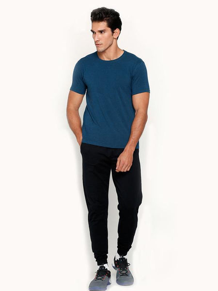 Men's Ankle Length Bamboo Joggers - Slate Black (AMFJ001K)