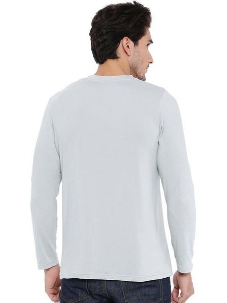Men's Henley Neck Bamboo Tee - Harbour Mist (AMCT003M)