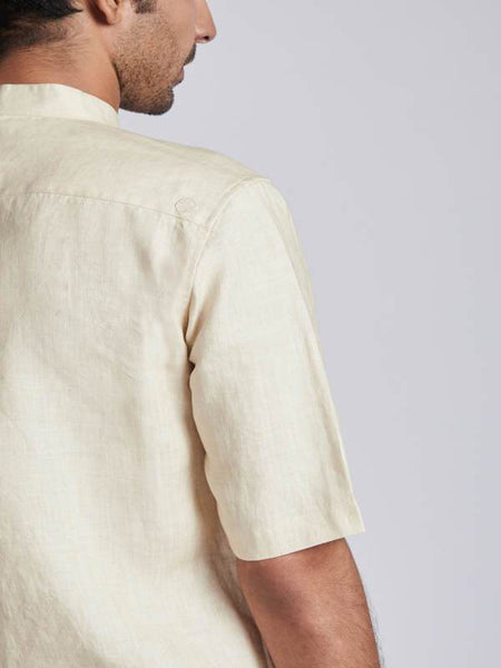 Men's Natural Hemp Kurta - Beige