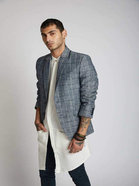 Men's Natural Hemp Kurta - White