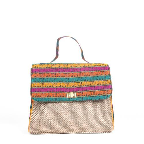 Mor and Hathi Khana Jute Bag