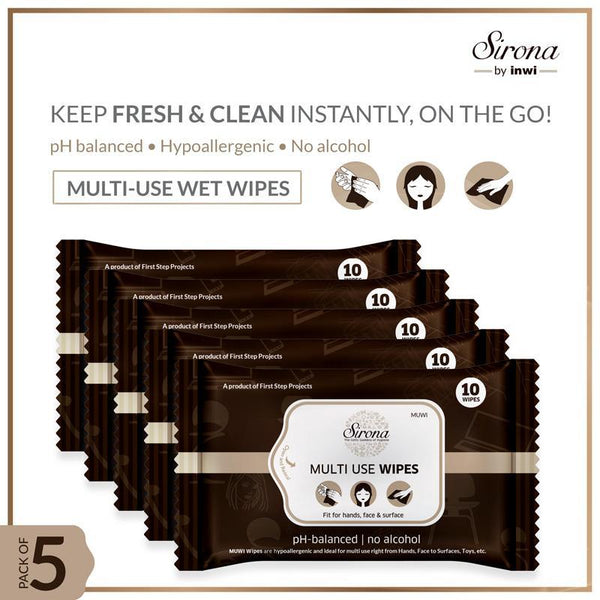 Multi Use Wet Wipes (Pack of 5)