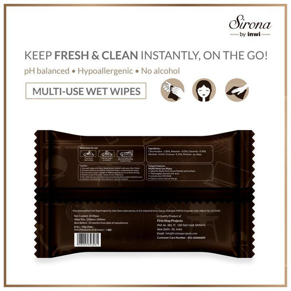 Multi Use Wet Wipes (Pack of 5)